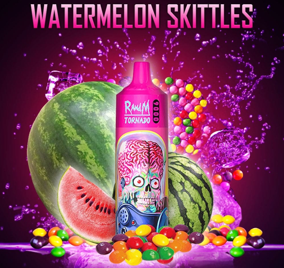 RandM Fumot Tornado 9000 Puffs Vape – L’onda di gusto Anguria Skittles che travolge l’Italia